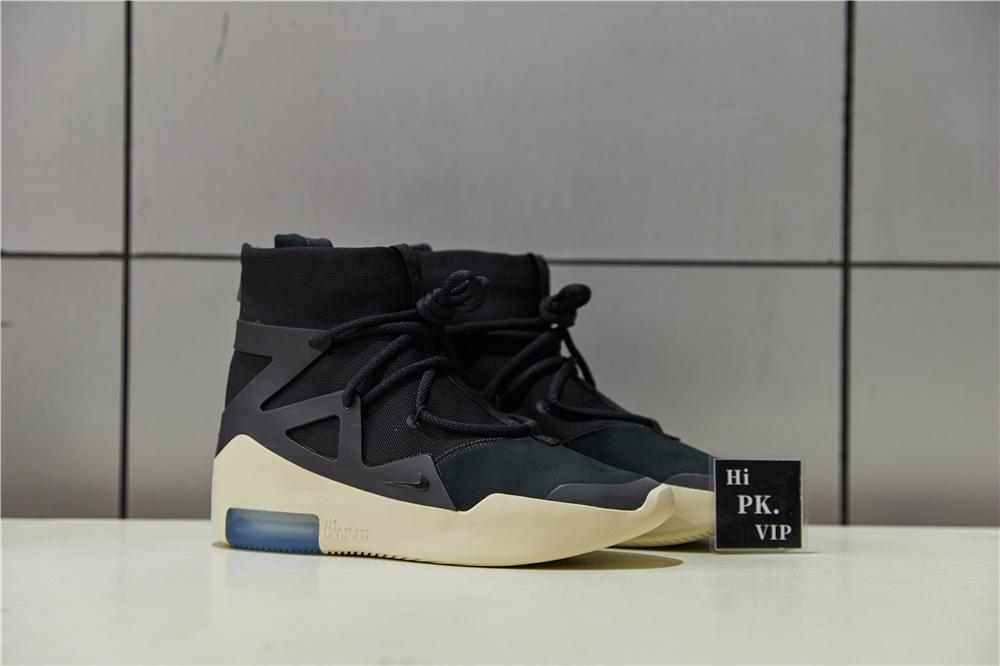 EXCLUSIVE RETAIL PK GOD NIKE AIR FEAR OF GOD 1 LIGHT BLACK/BLACK AAR4237-001 READY TO SHIP